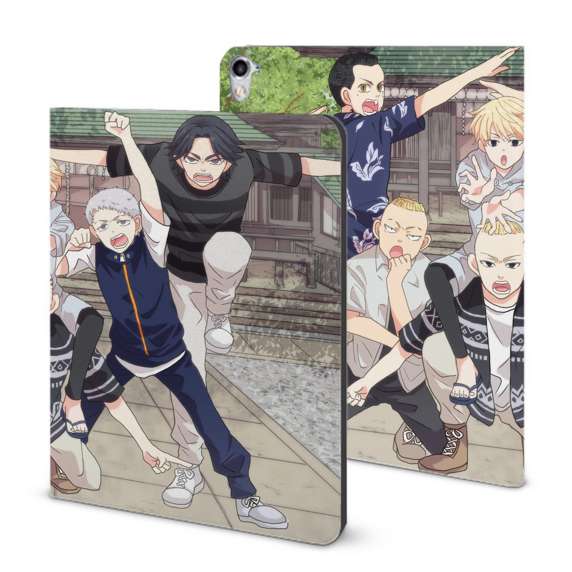 （画像用） 東京リベンジャーズ Tokyo Revengers IPad ケース ブック型 PUレザー TPU 耐衝撃 軽量 薄型 ペン収納なし 全面保護 IPad 各モデル対応